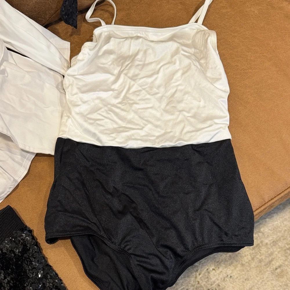 Weissman White and Black Dance Costume Set - Picture 3 of 9